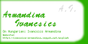 armandina ivancsics business card